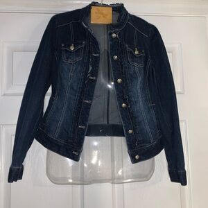 White House Black Market Dark Blue Jean Jacket